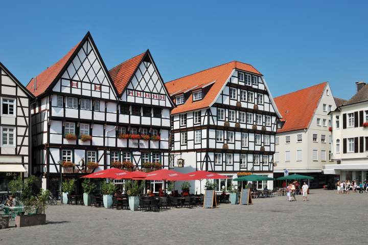 Die Fotografie zeigt den Markt in der Hansesadt Soest.