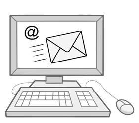 Computer mit E-Mail-Symbol