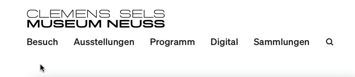 Hauptmen&uuml; der Website